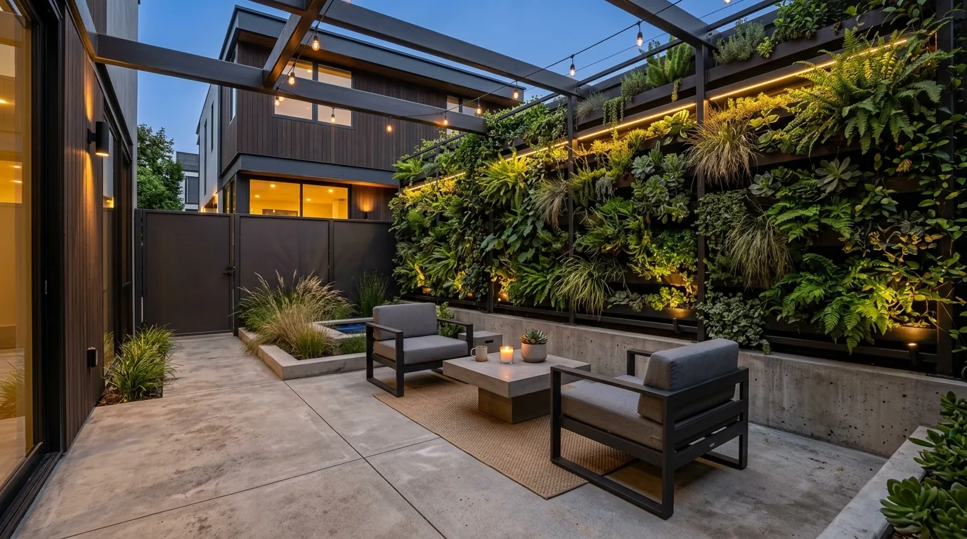 Courtyard With Vertical Greenery